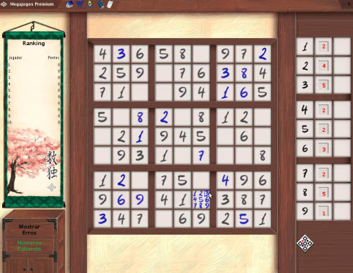 Sudoku com a resposta jogo de quebra-cabeça